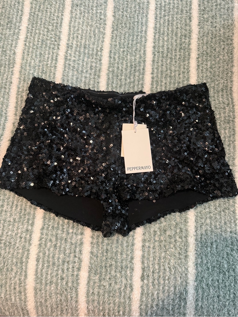 Peppermayo Black Sequin Boyshorts